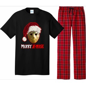 Christmas Santa Horror Hockey Mask XMask Funny Gift Pajama Set