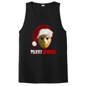 Christmas Santa Horror Hockey Mask XMask Funny Gift PosiCharge Competitor Tank