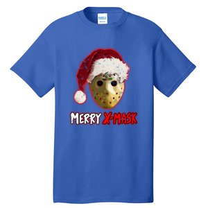 Christmas Santa Horror Hockey Mask XMask Funny Gift Tall T-Shirt