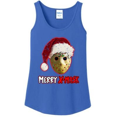 Christmas Santa Horror Hockey Mask XMask Funny Gift Ladies Essential Tank