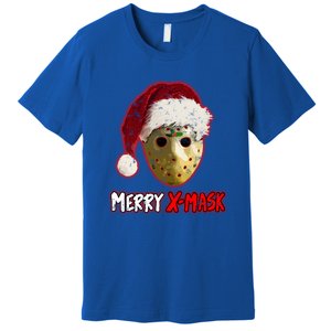 Christmas Santa Horror Hockey Mask XMask Funny Gift Premium T-Shirt