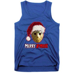 Christmas Santa Horror Hockey Mask XMask Funny Gift Tank Top