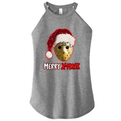 Christmas Santa Horror Hockey Mask XMask Funny Gift Women’s Perfect Tri Rocker Tank