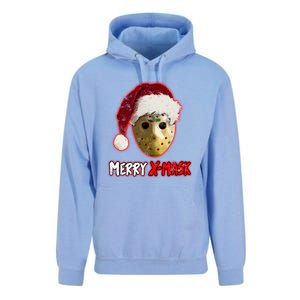 Christmas Santa Horror Hockey Mask XMask Funny Gift Unisex Surf Hoodie