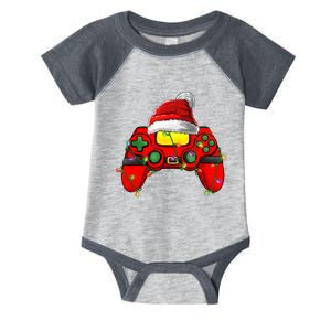 Christmas Santa Hat Video Game Controller Gamer Boy Teens Infant Baby Jersey Bodysuit