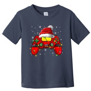 Christmas Santa Hat Video Game Controller Gamer Boy Teens Toddler T-Shirt