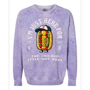 Chicago Style Hot Dog Lover Chicago Foodie Colorblast Crewneck Sweatshirt