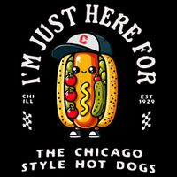 Chicago Style Hot Dog Lover Chicago Foodie Flatbill Hat