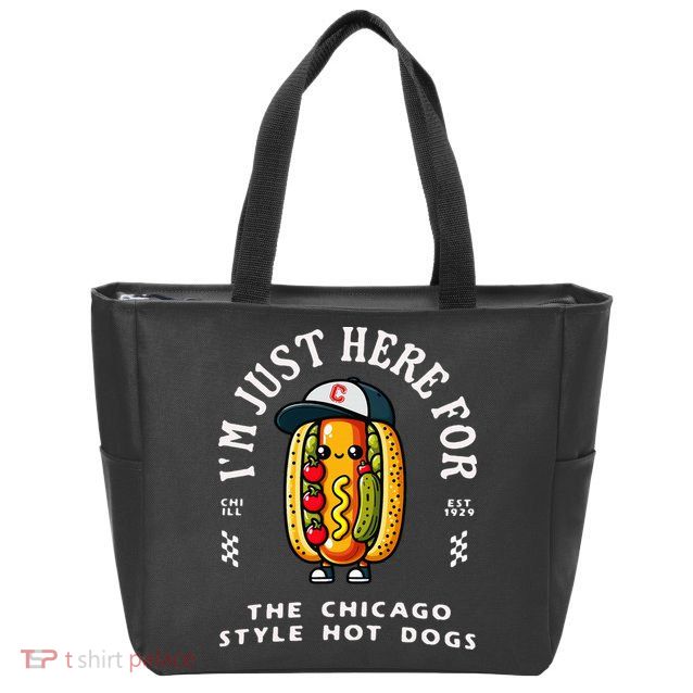 Chicago Style Hot Dog Lover Chicago Foodie Zip Tote Bag