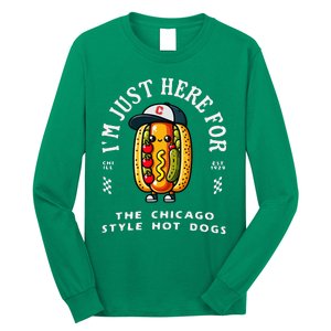 Chicago Style Hot Dog Lover Chicago Foodie Long Sleeve Shirt