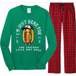 Chicago Style Hot Dog Lover Chicago Foodie Long Sleeve Pajama Set