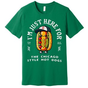 Chicago Style Hot Dog Lover Chicago Foodie Premium T-Shirt