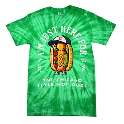 Chicago Style Hot Dog Lover Chicago Foodie Tie-Dye T-Shirt