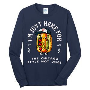 Chicago Style Hot Dog Lover Chicago Foodie Tall Long Sleeve T-Shirt