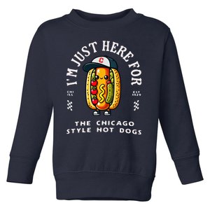 Chicago Style Hot Dog Lover Chicago Foodie Toddler Sweatshirt