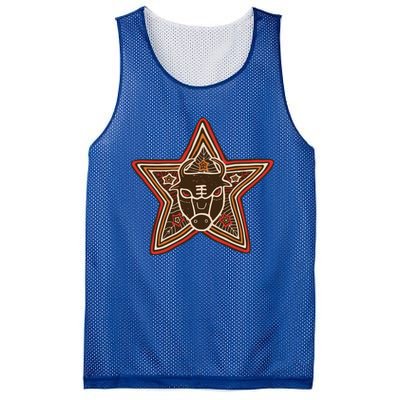 Cow Star Head Unique Design Gift Mesh Reversible Basketball Jersey Tank