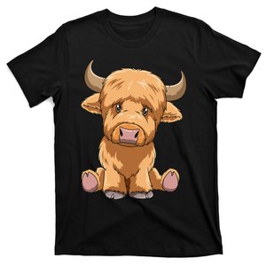 Cute Scottish Highland Cow Scotland Lovers T-Shirt