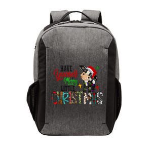 Cow Santa Have Yourself Merry Little Christmas Western Xmas Gift Vector Backpack