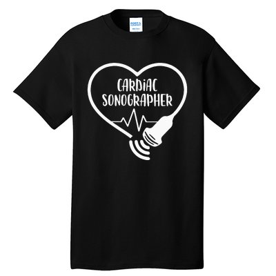 Cardiac Sonographer Heart Scanning RDCS Echocardiographer Tall T-Shirt