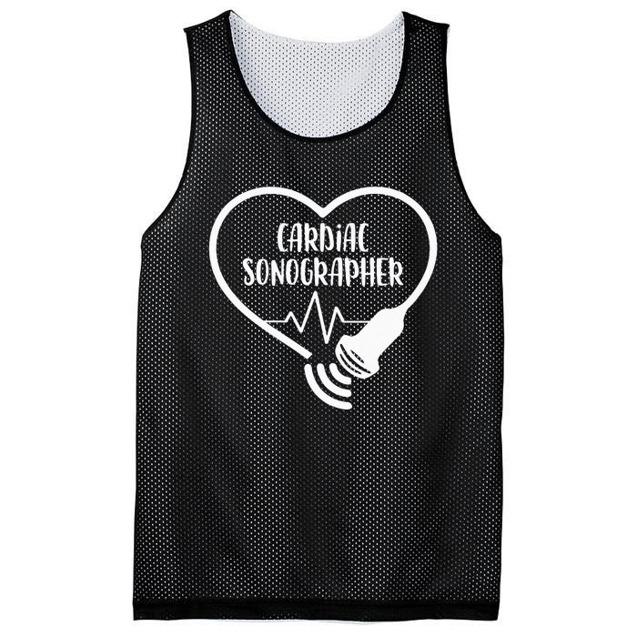 Cardiac Sonographer Heart Scanning RDCS Echocardiographer Mesh Reversible Basketball Jersey Tank