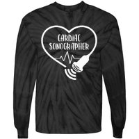 Cardiac Sonographer Heart Scanning RDCS Echocardiographer Tie-Dye Long Sleeve Shirt