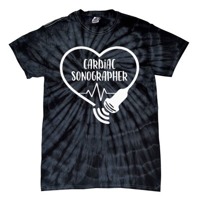 Cardiac Sonographer Heart Scanning RDCS Echocardiographer Tie-Dye T-Shirt