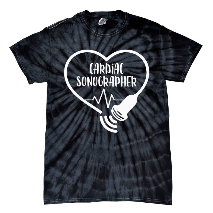 Cardiac Sonographer Heart Scanning RDCS Echocardiographer Tie-Dye T-Shirt