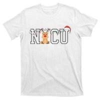 Cute Santa Hat Reindeer Christmas Light Xmas Nicu Nurse T-Shirt