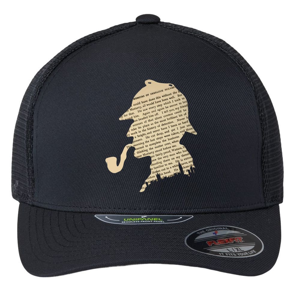 Classic Sherlock Holmes T-Shirt Flexfit Unipanel Trucker Cap