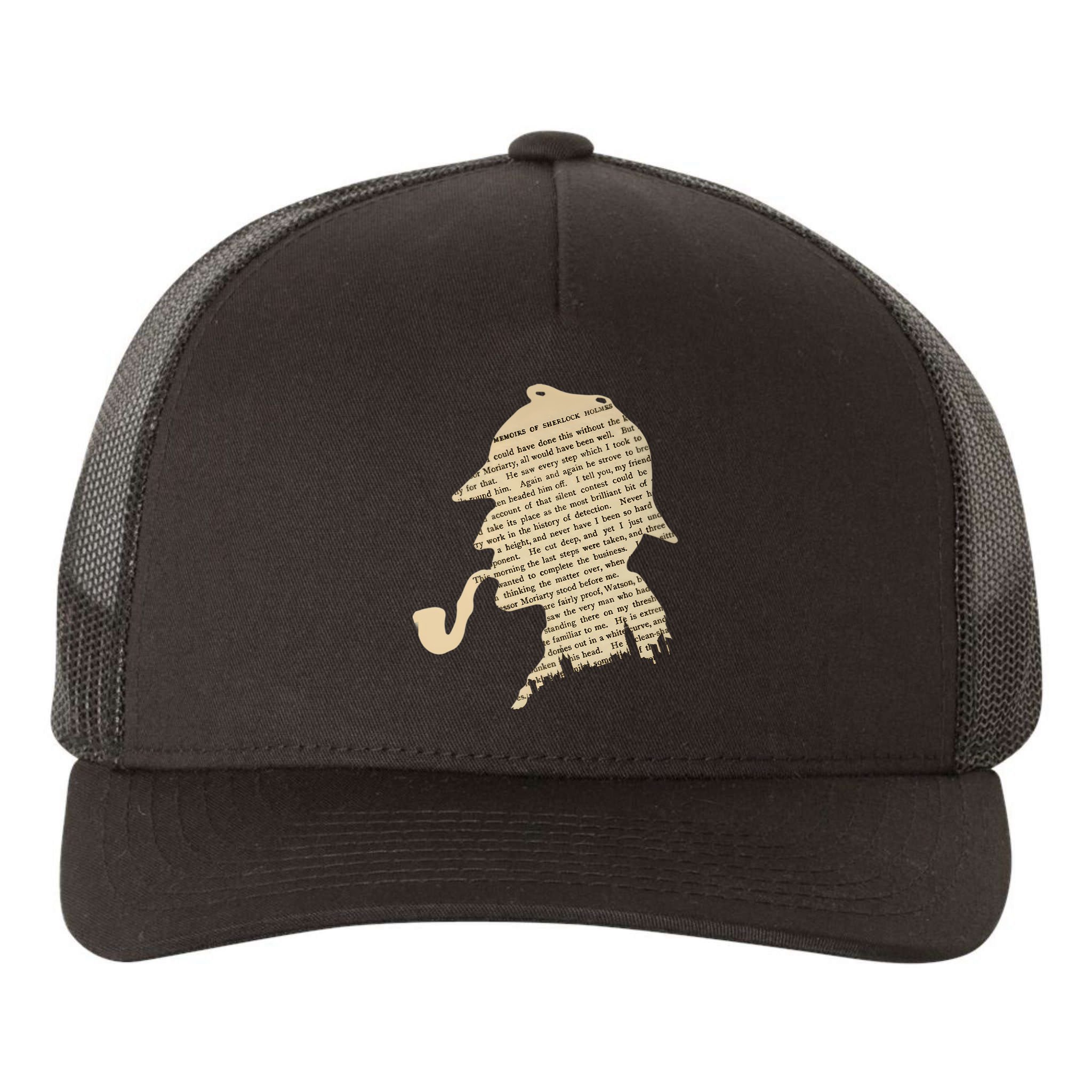 Classic Sherlock Holmes T-Shirt Yupoong Adult 5-Panel Trucker Hat
