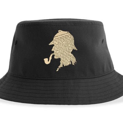 Classic Sherlock Holmes T-Shirt Sustainable Bucket Hat