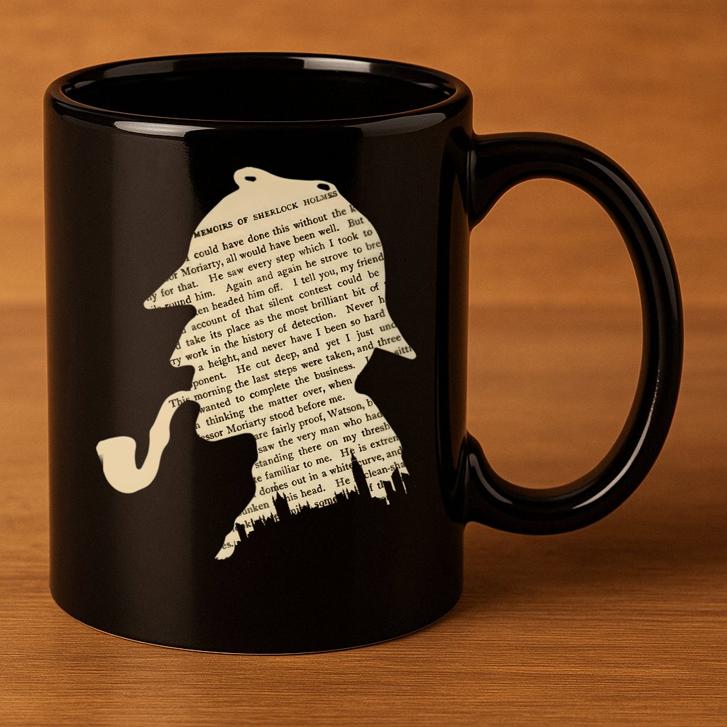 Classic Sherlock Holmes T-Shirt 11oz C Handle Ceramic Mug