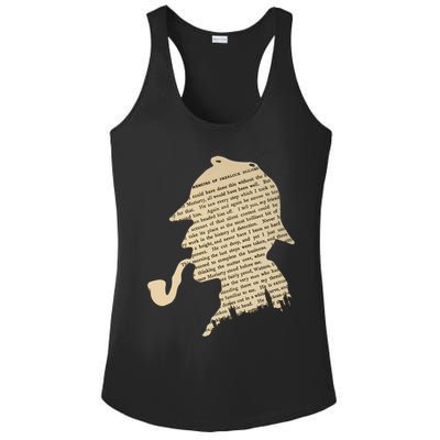 Classic Sherlock Holmes T-Shirt Ladies PosiCharge Competitor Racerback Tank