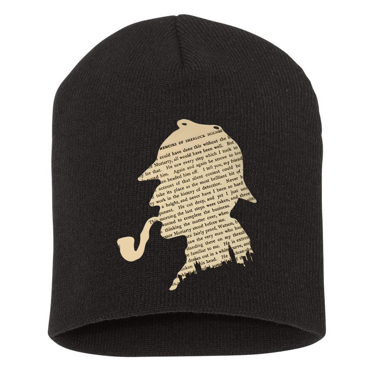 Classic Sherlock Holmes T-Shirt Short Acrylic Beanie