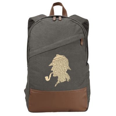 Classic Sherlock Holmes T-Shirt Cotton Canvas Backpack