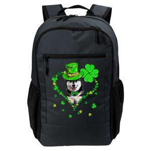 Cute Siberian Husky Saint Patrick's Day Dogs Dad Mom Daily Commute Backpack