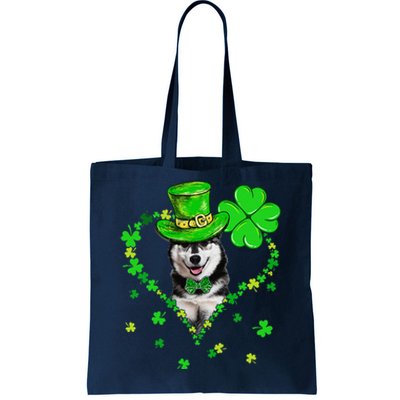 Cute Siberian Husky Saint Patrick's Day Dogs Dad Mom Tote Bag