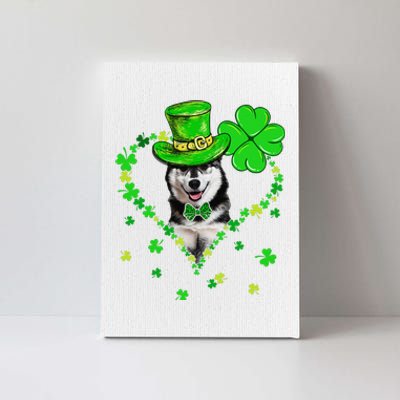 Cute Siberian Husky Saint Patrick's Day Dogs Dad Mom Canvas