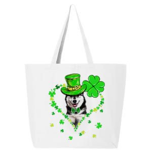 Cute Siberian Husky Saint Patrick's Day Dogs Dad Mom 25L Jumbo Tote