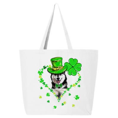 Cute Siberian Husky Saint Patrick's Day Dogs Dad Mom 25L Jumbo Tote