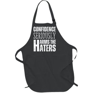 Confidence Seriously Harms The Haters Motivational Quote Full-Length Apron With Pockets