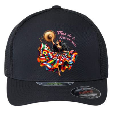 Celebrate Spanish Hispana Mes De La Herencia Hispana Flexfit Unipanel Trucker Cap