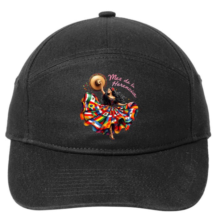 Celebrate Spanish Hispana Mes De La Herencia Hispana 7-Panel Snapback Hat