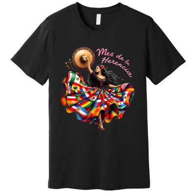 Celebrate Spanish Hispana Mes De La Herencia Hispana Premium T-Shirt