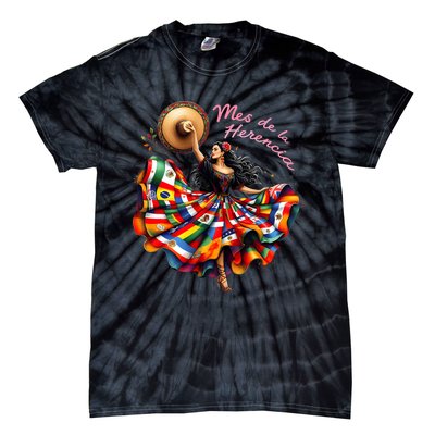 Celebrate Spanish Hispana Mes De La Herencia Hispana Tie-Dye T-Shirt