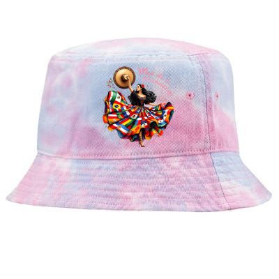 Celebrate Spanish Hispana Mes De La Herencia Hispana Tie-Dyed Bucket Hat