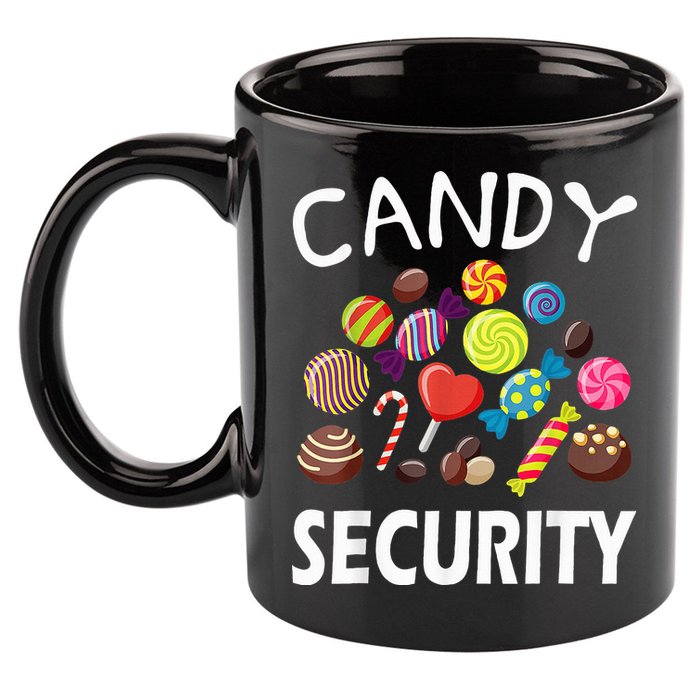 Candy Security Halloween Costume Party 11oz C Handle Ceramic Mug
