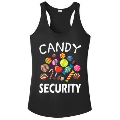 Candy Security Halloween Costume Party Ladies PosiCharge Competitor Racerback Tank