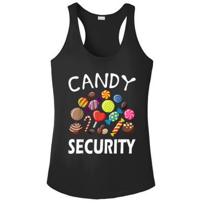 Candy Security Halloween Costume Party Ladies PosiCharge Competitor Racerback Tank