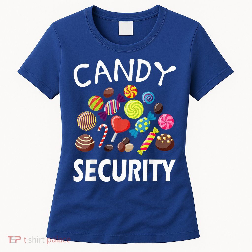 Candy Security Halloween Costume Party Womens T-Shirt